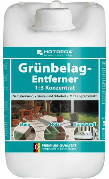 Hotrega Grünbelag-Entferner 1:3-Konzentrat 5 Liter Kanister (Konzentrat)